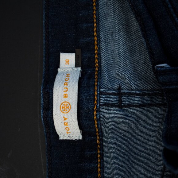 👖 Tory Burch Dark Wash Skinny Cropped Jeans 👖 - Picture 4 of 9
